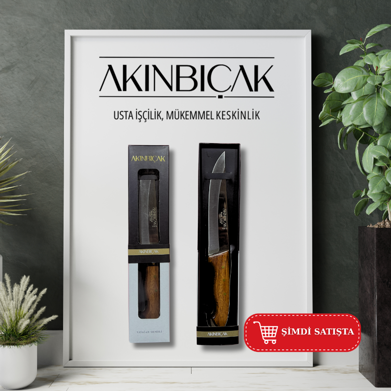 Gül Saplı Kasap Bıçağı